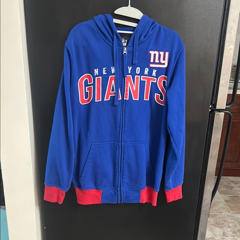 New York Giants Blue and Red Zip-Up